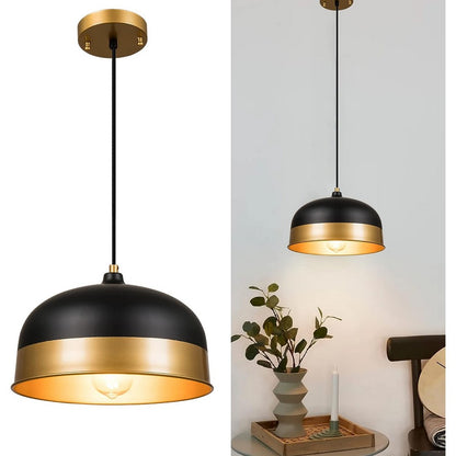 Black Gold Bowl Pendant