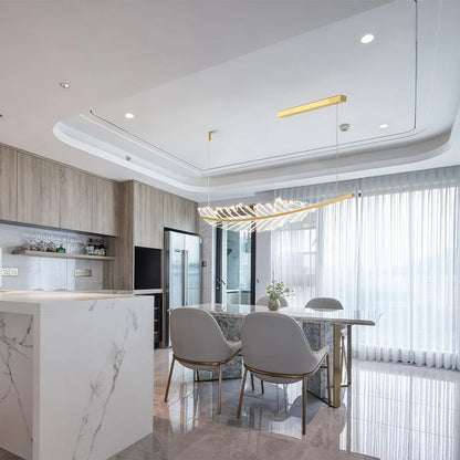 Golden Leaf Shaped Pendant