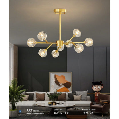 Golden Crystal Chandelier