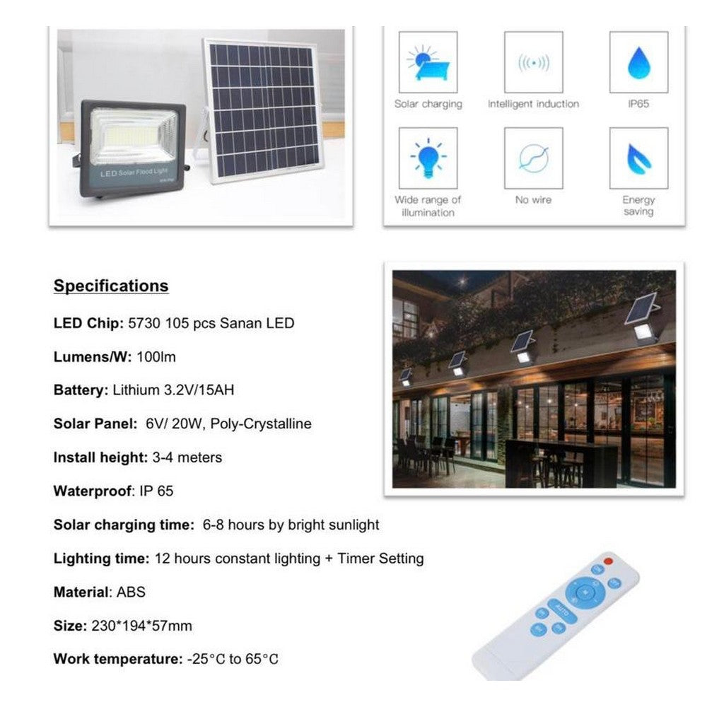 60W Solar Flood Light