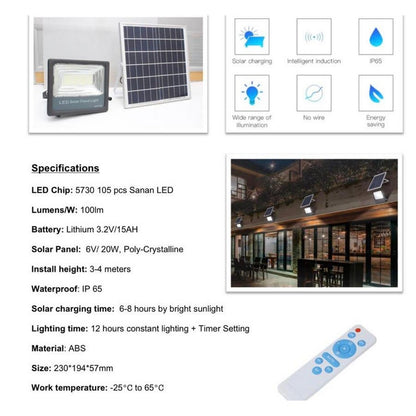 60W Solar Flood Light