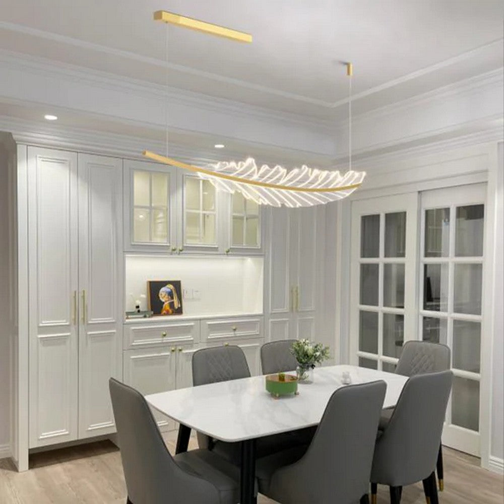 Golden Leaf Shaped Pendant