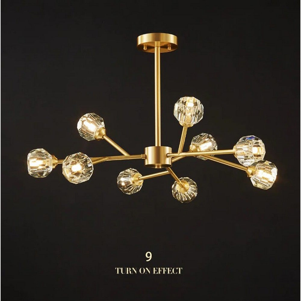 Golden Crystal Chandelier
