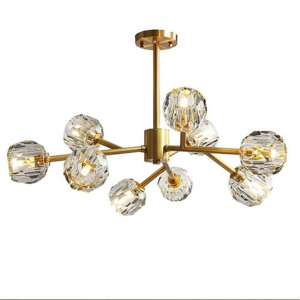 Golden Crystal Chandelier