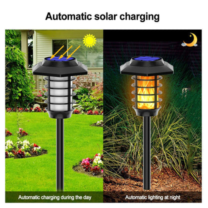 2 in 1 Solar Flame Lamp