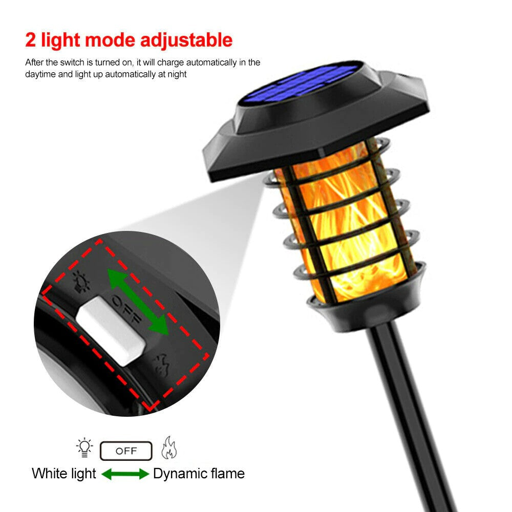 2 in 1 Solar Flame Lamp