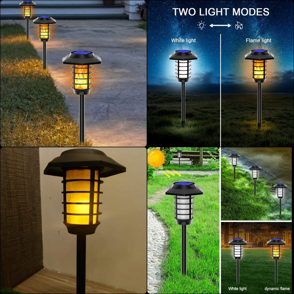 2 in 1 Solar Flame Lamp