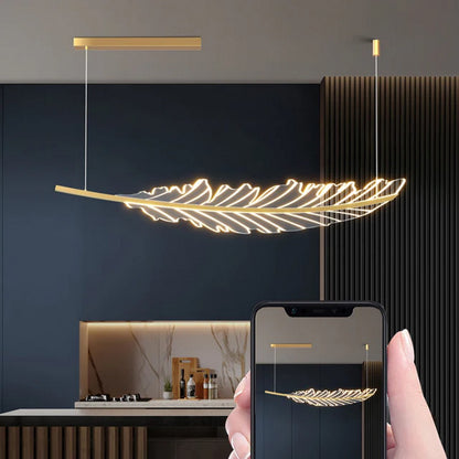 Golden Leaf Shaped Pendant