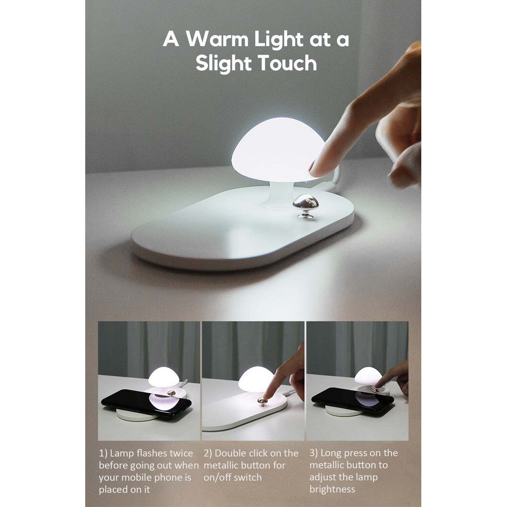 Wireless Charging Mushroom Lamp